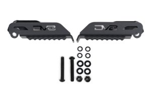 Jeep Wrangler Foot Pegs - Front + Rear - DV8 Offroad - Hinged, Anti-slip Pedal - `07-`23